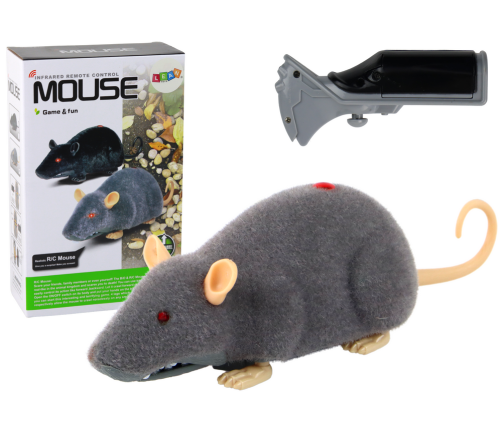 Big RC Mouse Toy on Wheels Grey- Make a Prank