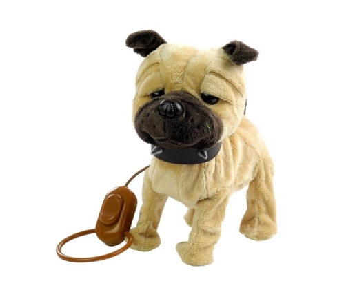 Interactive Dog On a Leash with Dog House Beige