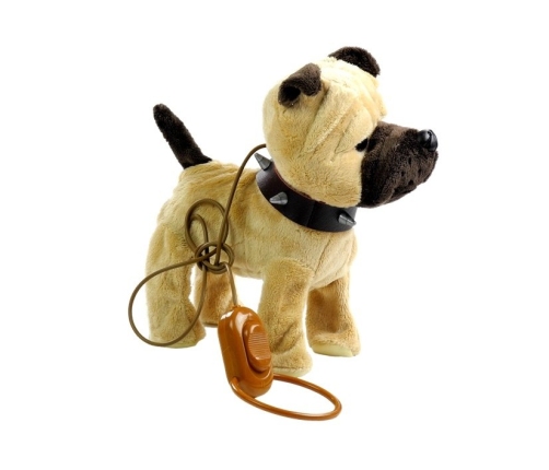 Interactive Dog On a Leash with Dog House Beige