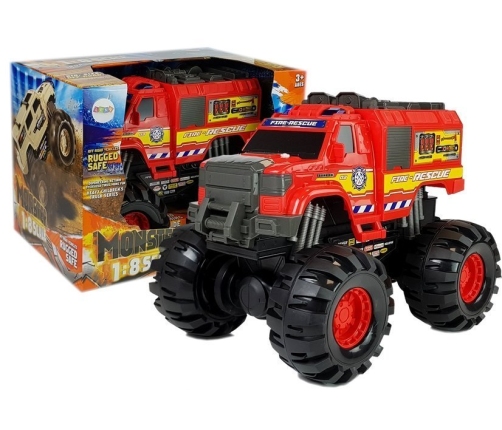 Monster Auto Firetruck Guard Big Wheels 1: 8 40cm x 30cm x 35cm