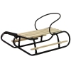 Metal Sled with Backrest Strap Black