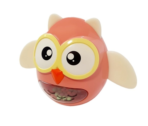 Rattle Teether for Children Pink Owl