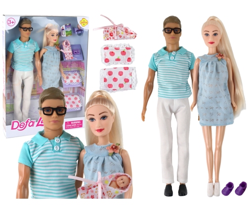 Doll Family Boy Girl Blond Hair Pregnancy