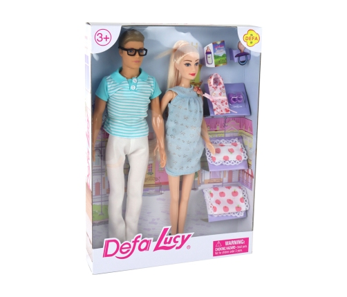 Doll Family Boy Girl Blond Hair Pregnancy