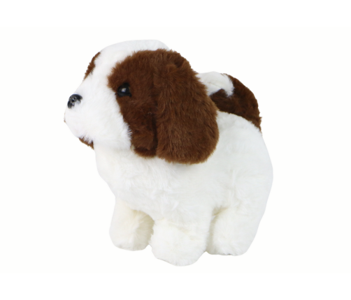 Walking Dog Interactive Toy Barking White and Brown Puppy