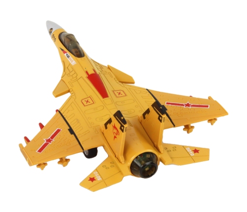 Airplane Model With Friction Drive, Gray, Black or Yellow