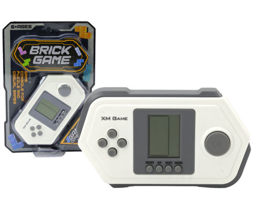 GraTetris Brick Game Electronic Console Gray - White