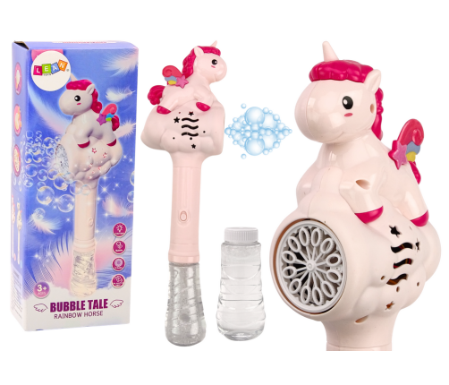 Soap Bubble Machine Pink Unicorn Wand