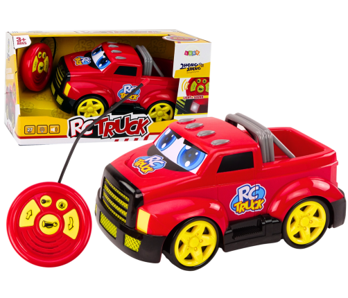 Cartoon Car Remote Controlled Lights Sounds Red