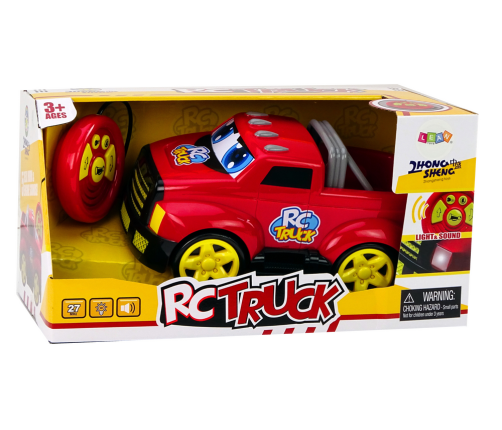 Cartoon Car Remote Controlled Lights Sounds Red