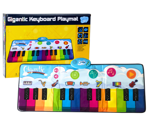 Educational Dance Mat Rainbow Piano Instruments 10 Melodies