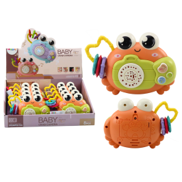 Crab Camera Rattle Projector Battery Powered Sounds Orange