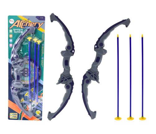 Shooting Bow Purple Arrows With Suction Cups 3 Pieces