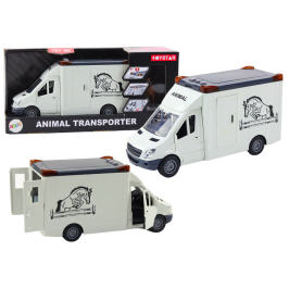 Horse Transporter Car Opening Doors Light Sound White