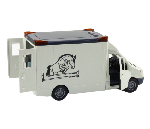 Horse Transporter Car Opening Doors Light Sound White