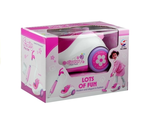 Pink Realistic Vacuum Cleaner 2 Nozzles