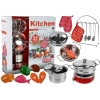 A set of dishes, pots and small cooks, stainless steel