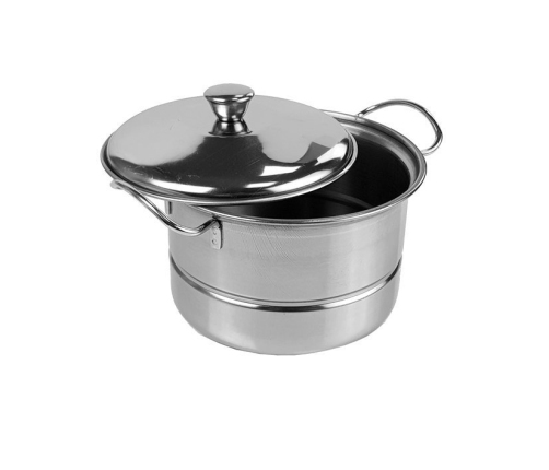 A set of dishes, pots and small cooks, stainless steel