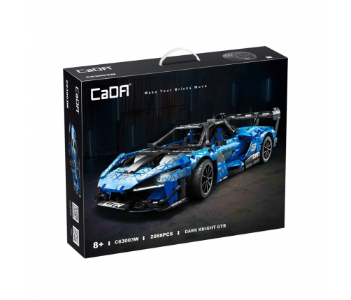 CADA Construction Blocks Sports Car R/C Dark Knight GTR 2088 Pieces