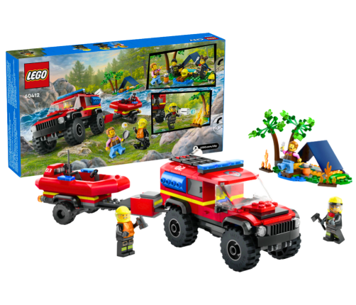 LEGO CITY Off-Road Fire Truck With Boat 301 Pieces 60412