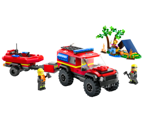 LEGO CITY Off-Road Fire Truck With Boat 301 Pieces 60412