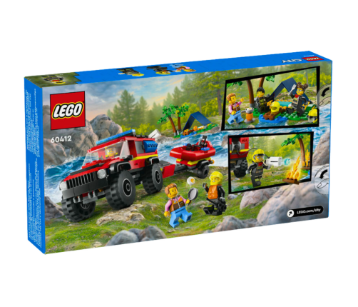 LEGO CITY Off-Road Fire Truck With Boat 301 Pieces 60412