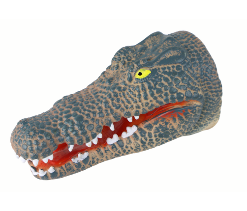 Crocodile Animal Hand Puppet Gray