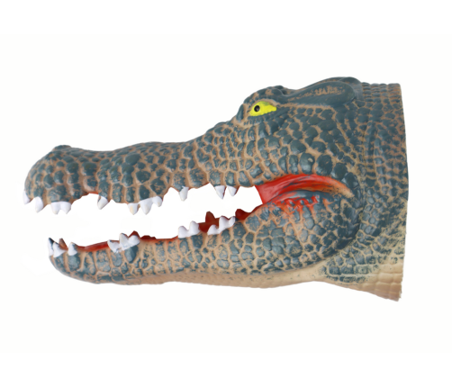 Crocodile Animal Hand Puppet Gray