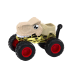 Dinosaur Off-Road Car with Large Rubber Wheels, Beige