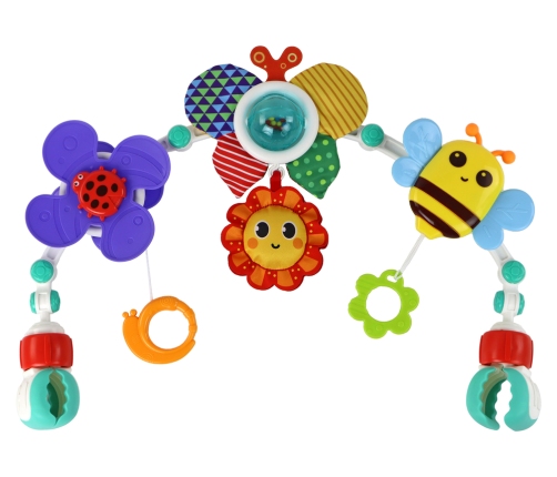 Headband Stroller Cot Holder with Butterfly and Bee Pendants