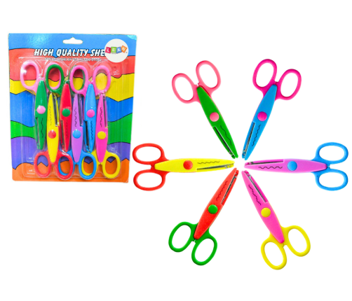 Creative Scissors Colorful Decorative Scrapbooking Decorative Patterns 6 pcs.