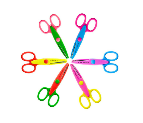 Creative Scissors Colorful Decorative Scrapbooking Decorative Patterns 6 pcs.