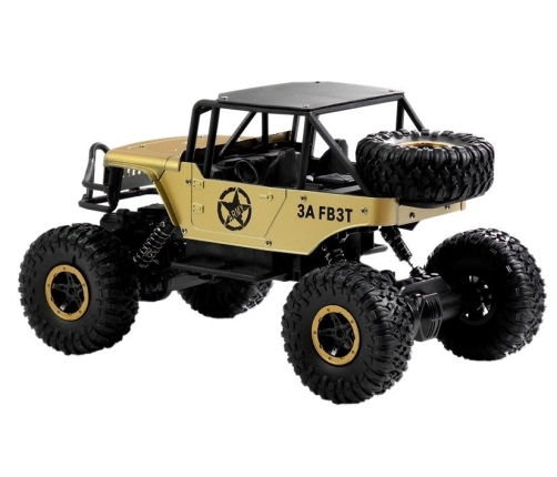 Radiovadāmā mašīna Monster Car Jeep Gold