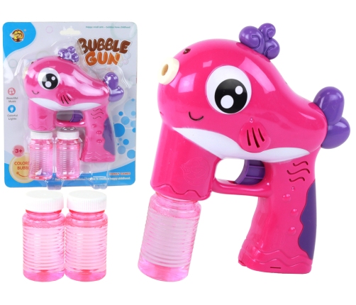 Soap Bubble Gun Battery Operated Pink