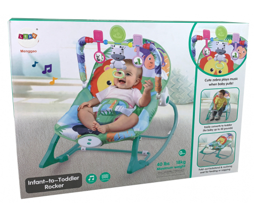 Rocking Chair 2in1 Lion Sounds Vibration