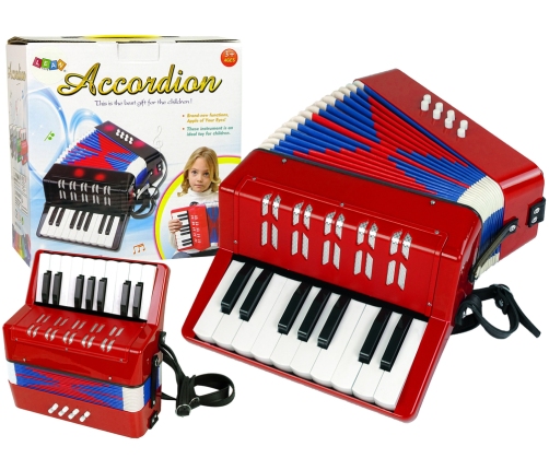 Accordion Musical Instrument for Kids Music Red