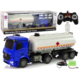 R/C Mercedes Arocs Blue tanker truck 1:26 Water