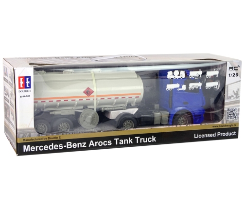 R/C Mercedes Arocs Blue tanker truck 1:26 Water