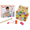 Wooden Fish Catching Game 2 Fishing Rods Kitten