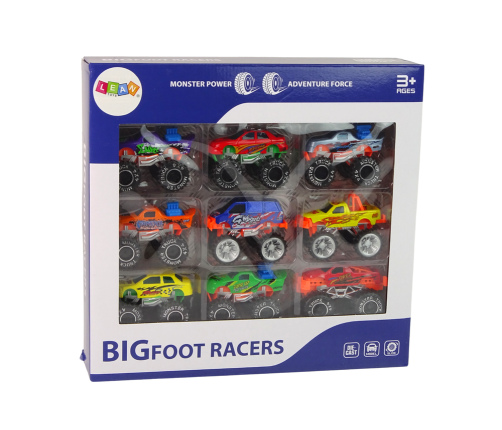 Terrain Cars Resorak Monster Truck Vehicle Set Various Colours 9 pcs.