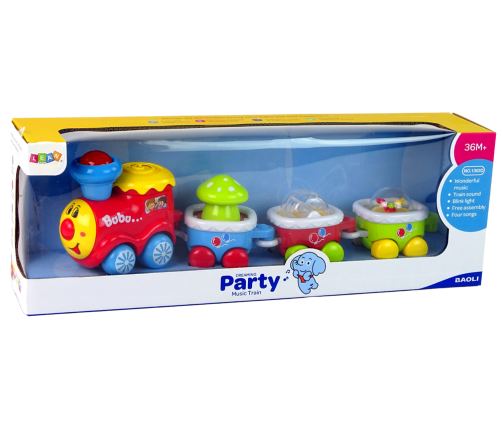 Colourful Educational Train for Toddlers  Light and sound effects