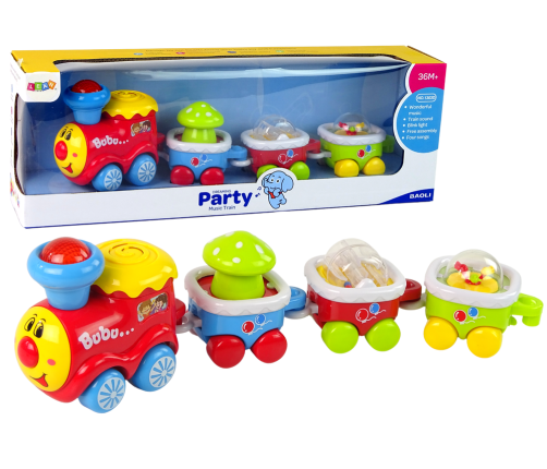 Colourful Educational Train for Toddlers  Light and sound effects