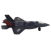 Airplane Friction Drive Lights Sounds 1:72 Black