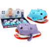 Wind-up Bath Toy Floating Hippopotamus On A Board