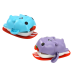 Wind-up Bath Toy Floating Hippopotamus On A Board