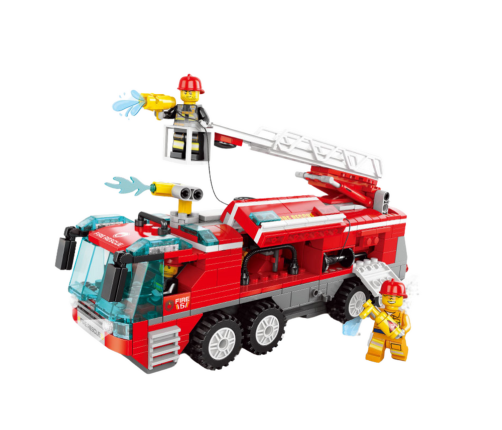 Bricks Set Fire Department Base Car Auto Helicopter 845 El