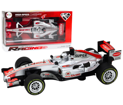 Racer Sports Car With 1:9 Drive Silver Sounds