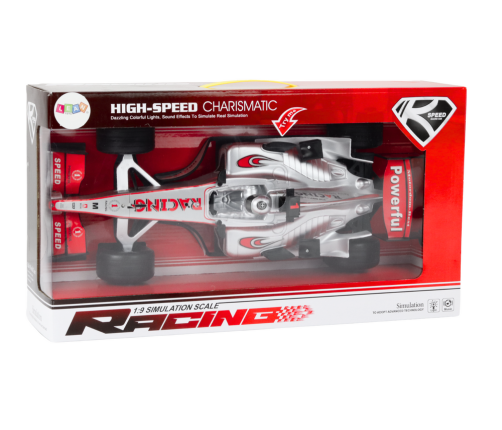 Racer Sports Car With 1:9 Drive Silver Sounds