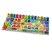 Educational Panel Wooden Sorter Board Colorful Science Puzzle 59 pieces.