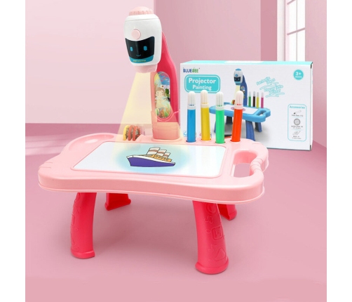 Mini Projector Robot Table 2in1 Accessories Pink